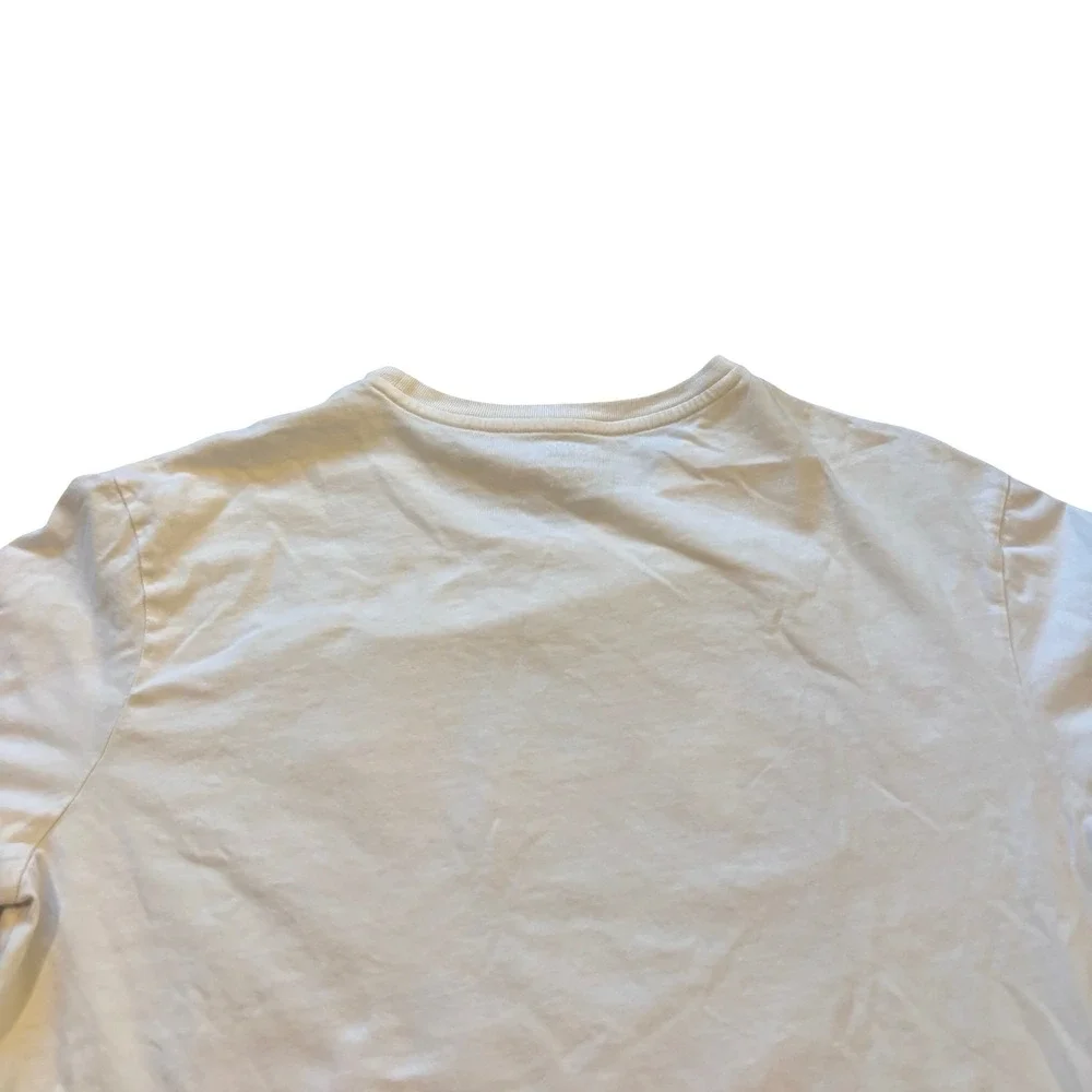 Polo Ralph Lauren Mens Long Sleeve Graphic T-Shirt White Flag Logo Large